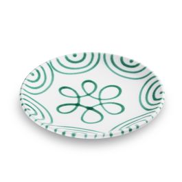 Cup 20 A91 Gmundner Keramik Dessert Teller mit Streublumen grün